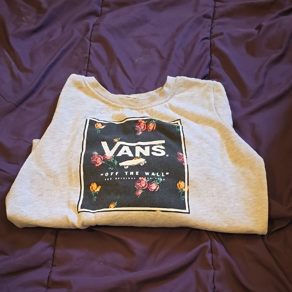 Vans Kids Gray Floral Logo Shirt
